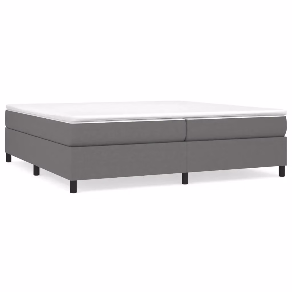 Struttura Letto con Rete a Doghe Curve in Tessuto Grigio vidaXL L/P: 200 x 200 cm – 2