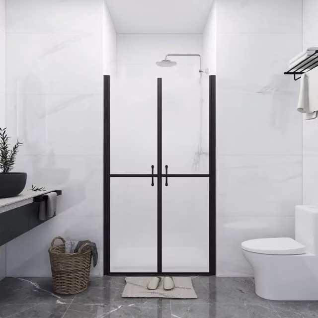 Porta per Doccia in Vetro Satinato vidaXL L: 78-81 cm, H: 190 cm