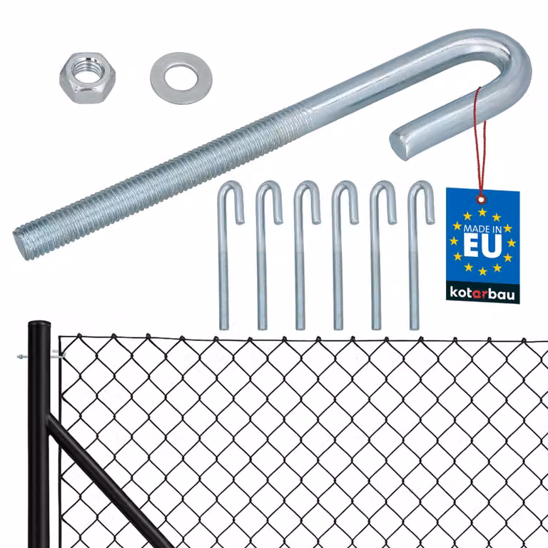KOTARBAU® 6 Pezzi Tendifilo per Recinzione M10 Tenditore Filo Tendicavo per Filo Acciaio Tendifilo Aperto Gancio a Vite con Dado e Rondella Argento