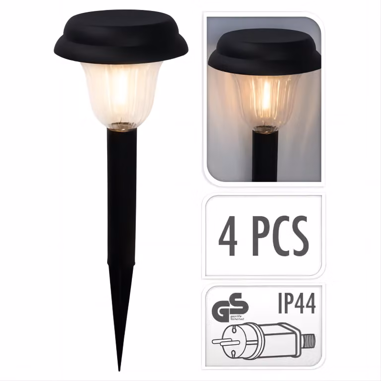 4 pezzi, luci da giardino a LED: dona splendore e stile al tuo giardino, 16x45 cm
