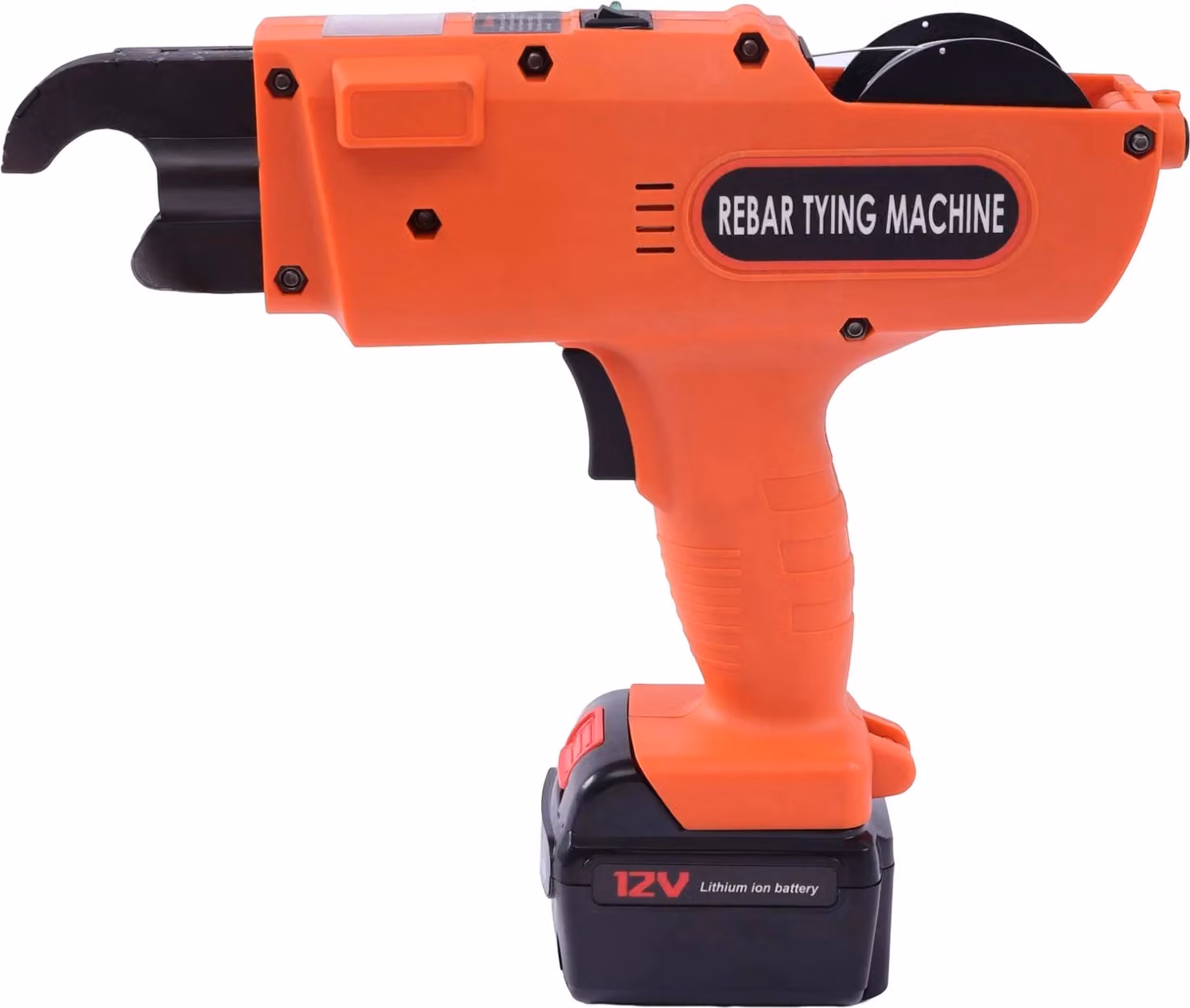 Legatrice elettrica per armature, batteria al litio da 12 V, 3000 legature per carica, arancione