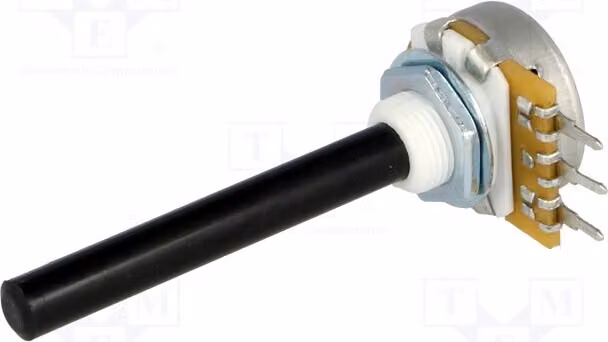 1 x Potenziometro: 6 mm, 1 giro, 47 kΩ, 0,4 W, tolleranza 20%, per montaggio su circuito stampato (THT). Potenziometro a 1 giro