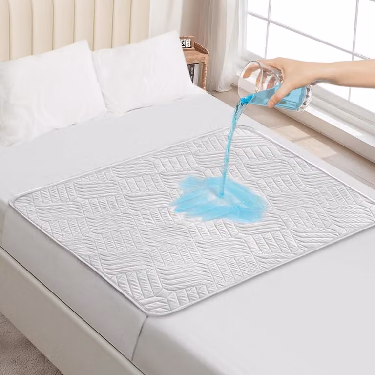 Sottostrato impermeabile per materasso, confezione da 2 pezzi, 90x135 cm, bianco, antiscivolo