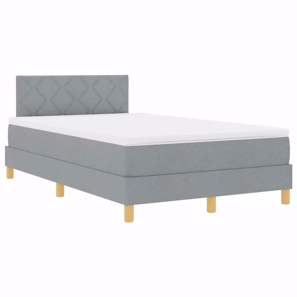 Letto moderno vidaXL in tessuto grigio con illuminazione LED sottostante e porta USB, L/P: 120 x 200 cm – 2