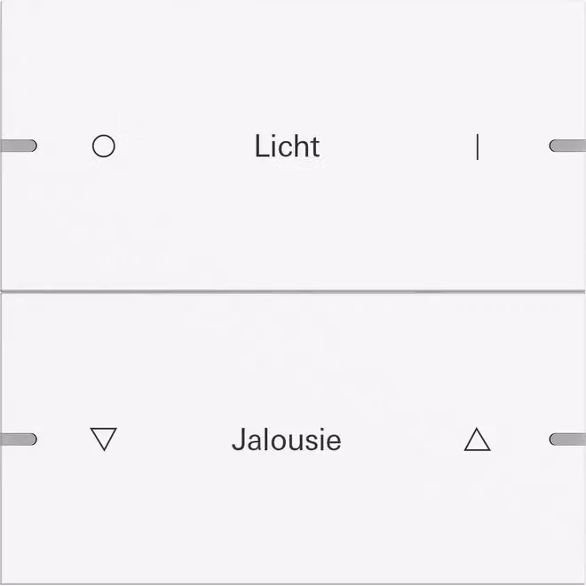 Set di pulsanti a bilanciere Gira 2f con sensori a sfioramento individuali, 4,95, alluminio bianco puro (laccato), 5032927