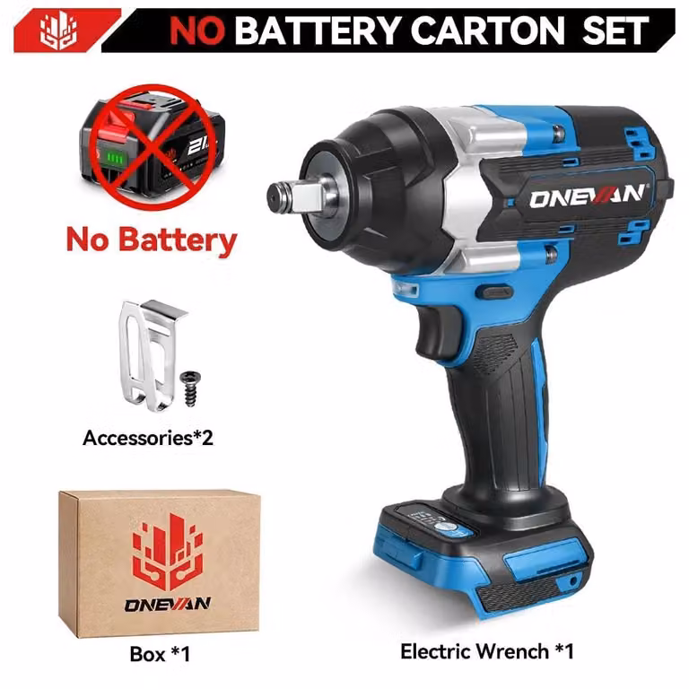 Avvitatore a impatto - Batteria brushless, attacco quadrato da 1,27 cm - 1200 Nm - 1500 W - 7000 giri/min, 7700 colpi/min - Compatibile con 18 V - Senza batteria - Braun