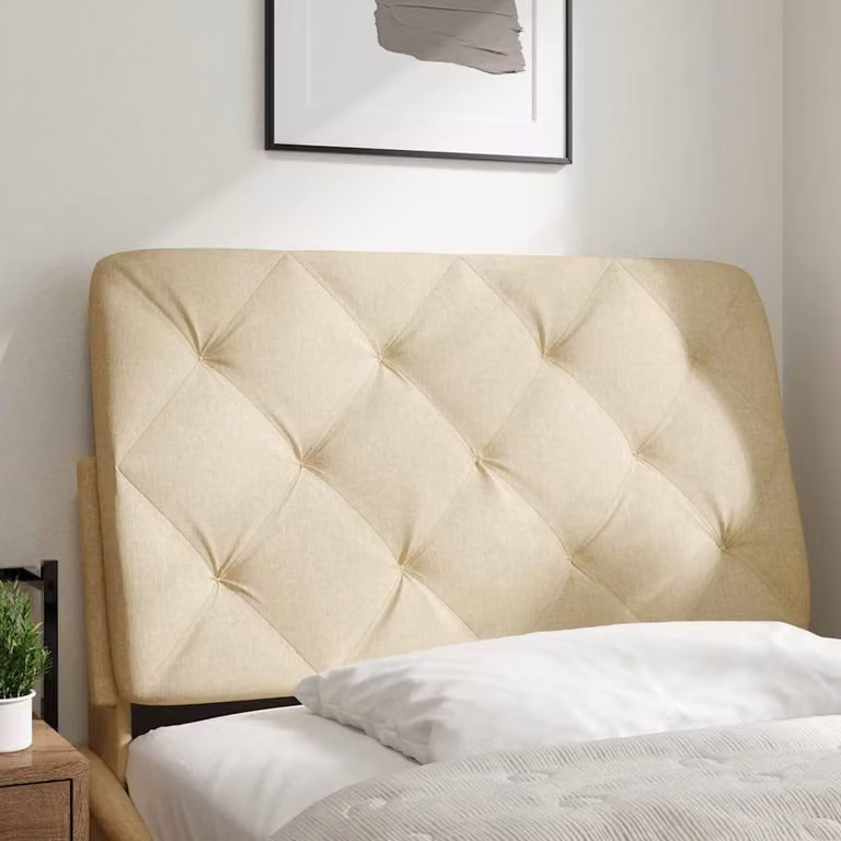 vidaXL Cuscino Testiera Crema 80 cm in Tessuto