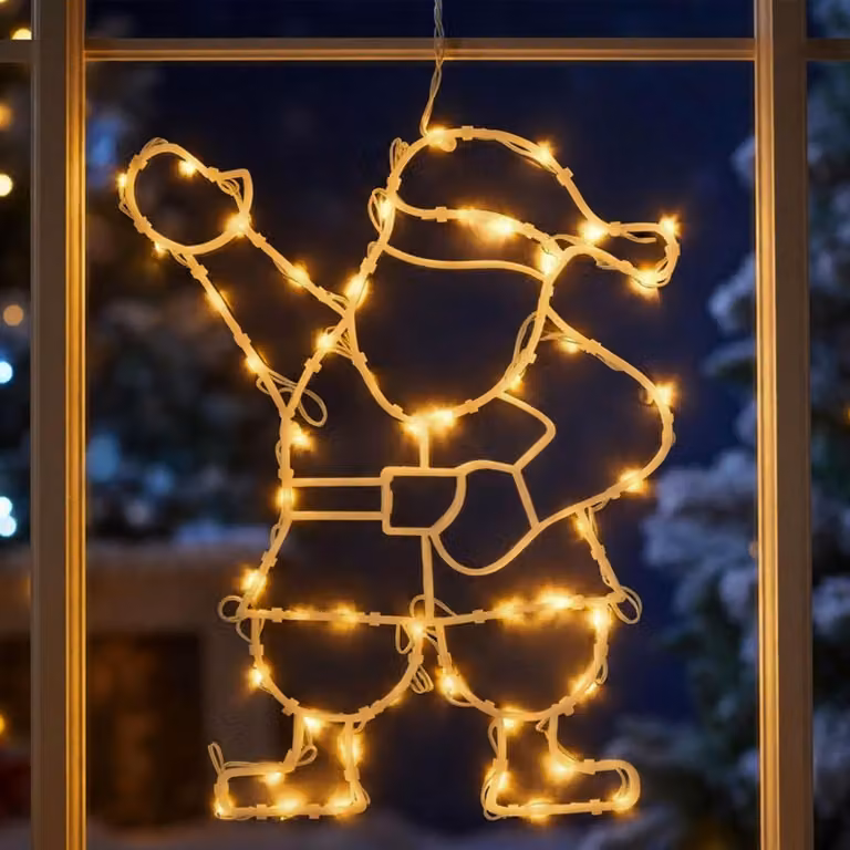 Sagoma natalizia a LED XXL - Motivo: Babbo Natale