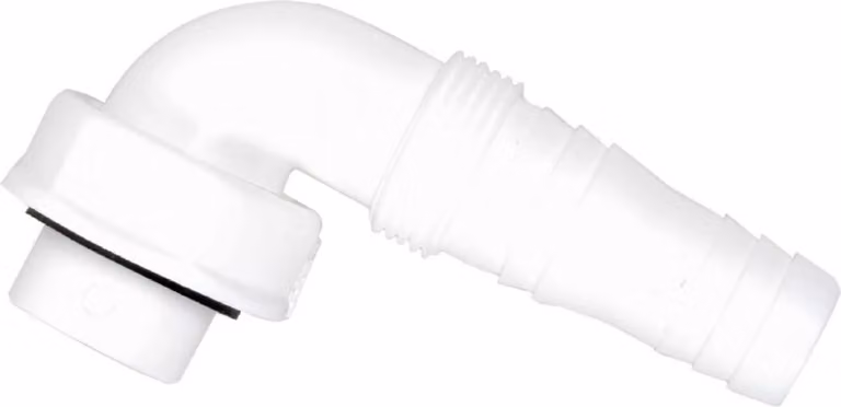KIRCHHOFF KS raccordo apparecchio 90° bianco, 1 "IG x 3/4 "T, per sifone da incasso per apparecchi di lavaggio