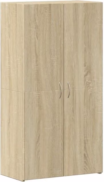 Schedario moderno in legno Rovere Sonoma con ante a battente, L: 60 cm, P: 32 cm, H: 115 cm