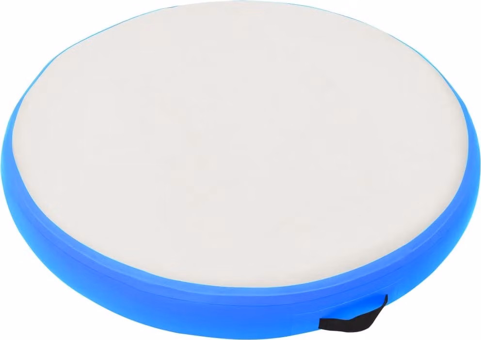 Tappetino Ginnastica Gonfiabile con Pompa 100x100x20cm PVC Blu