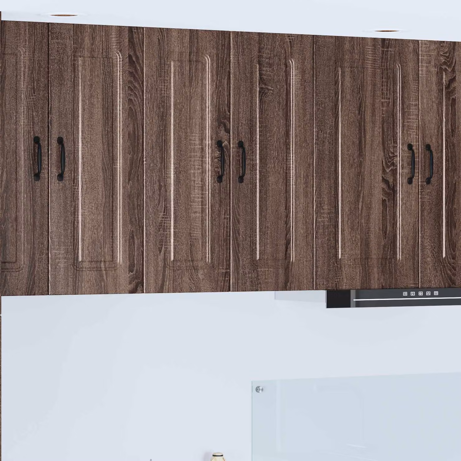 Set di 2 pannelli per lavastoviglie Kalmar vidaXL in MDF marrone opaco