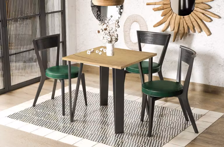Tavolo da pranzo allungabile Endo-Möbel Adeo 80cm - 170cm con struttura in metallo (rovere naturale)