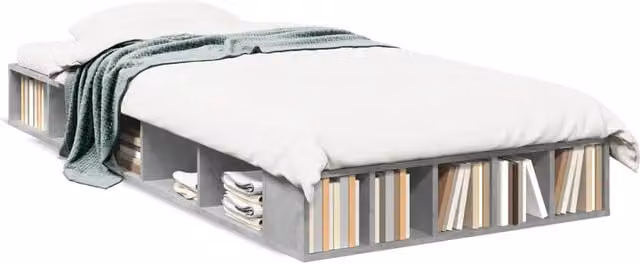 Letto singolo per adulti Design In in legno multistrato grigio cemento L: 75 cm, P: 190 cm – 1