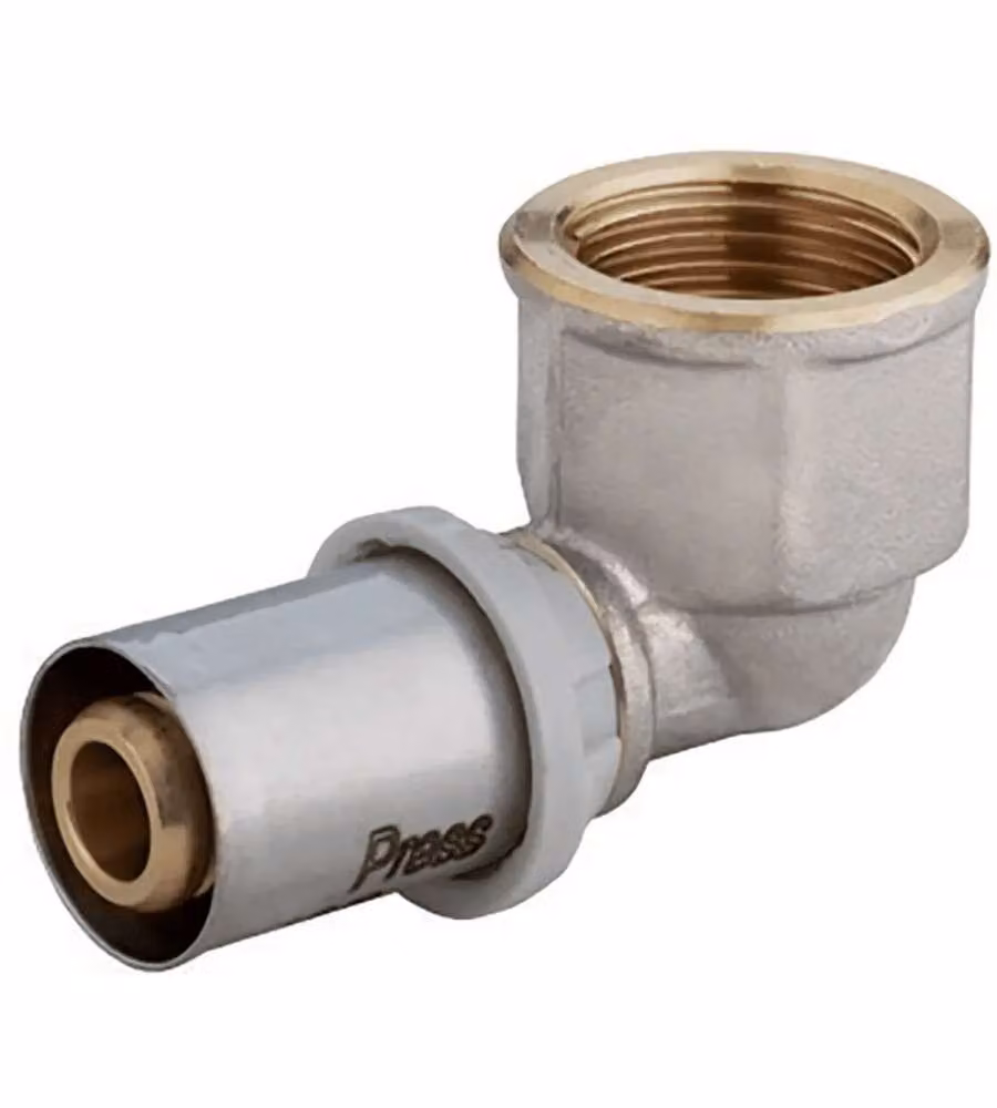 IDRO BRIC Gomito Femmina 1/2" x 20 mm A Pressare per Multistrato