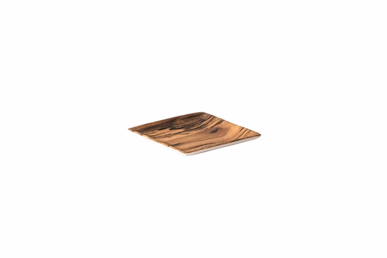 Vassoio Quadro Effetto Legno, Cm 15X15X1,5, 10 pezzi