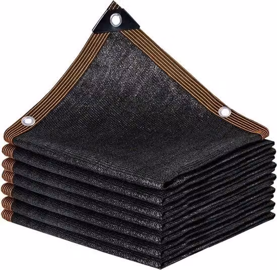 Tenda da sole - Tenda da sole ombreggiante - Tela a rete sostenibile 3x5 m con anelli e bordi rinforzati - Per piante in serra, giardino esterno, pergolato, terrazza, prato - Nero