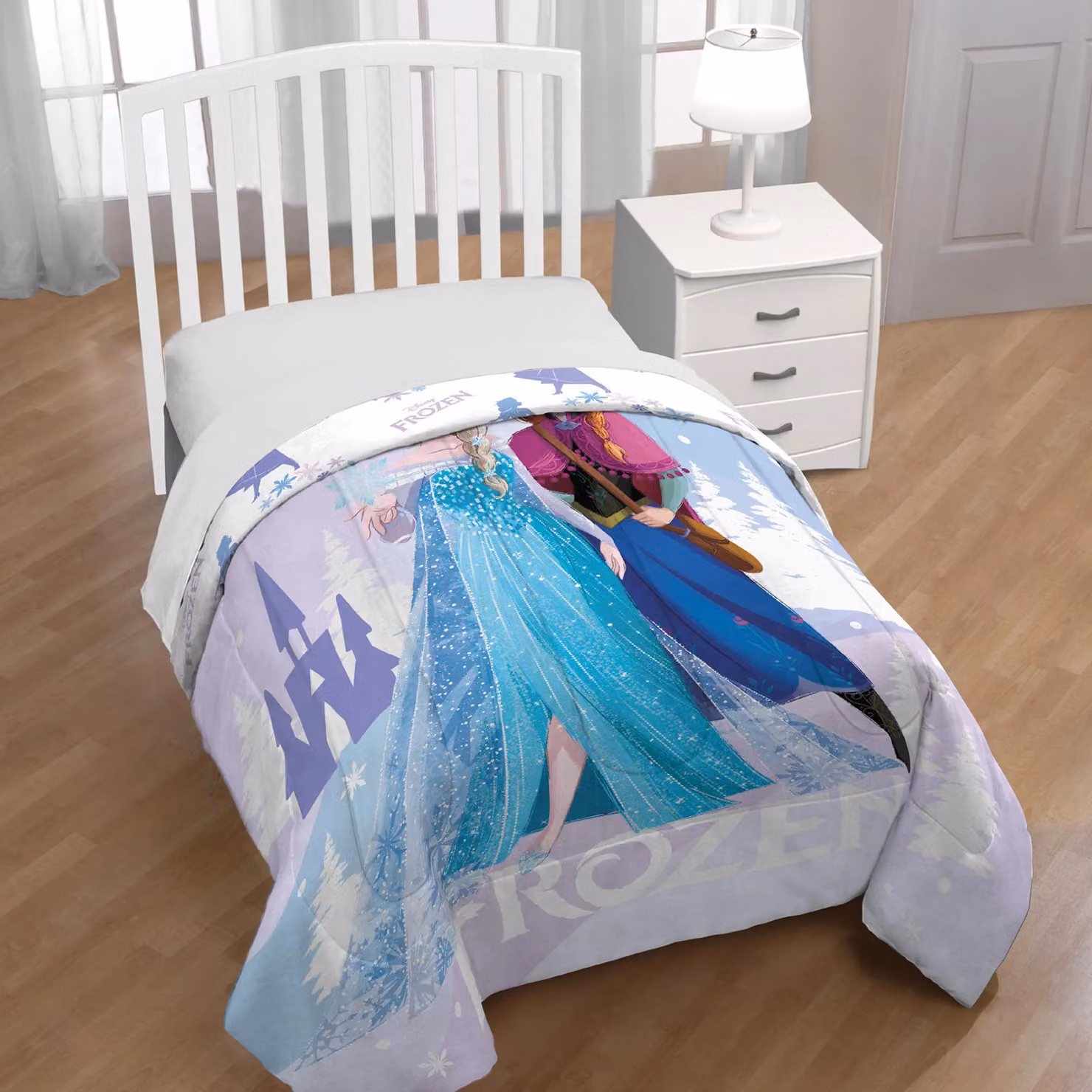 Trapunta Copriletto Singolo Yuma Disney Frozen Blu in Microfibra L: 160 cm, P: 260 cm – 2