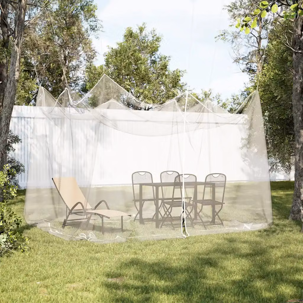 Zanzariera per esterni vidaXL in poliestere bianca L 300 x P 300 x H 250 cm