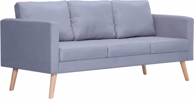 Divano | Divano da soggiorno | Sofa a 3 Posti in Tessuto Grigio Chiaro