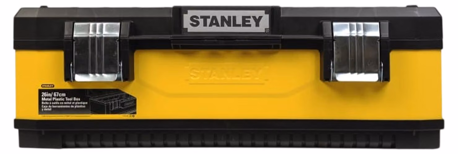 Stanley - Cassetta degli attrezzi, plastica AW3255 (taglia unica) (nero/giallo)