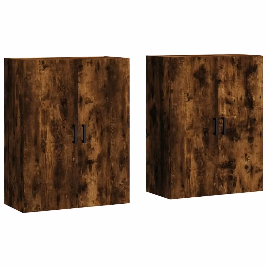 Set di 2 Mobili a Parete Moderni vidaXL in Rovere Marrone L: 69,5 cm, P: 34 cm, H: 90 cm – 2