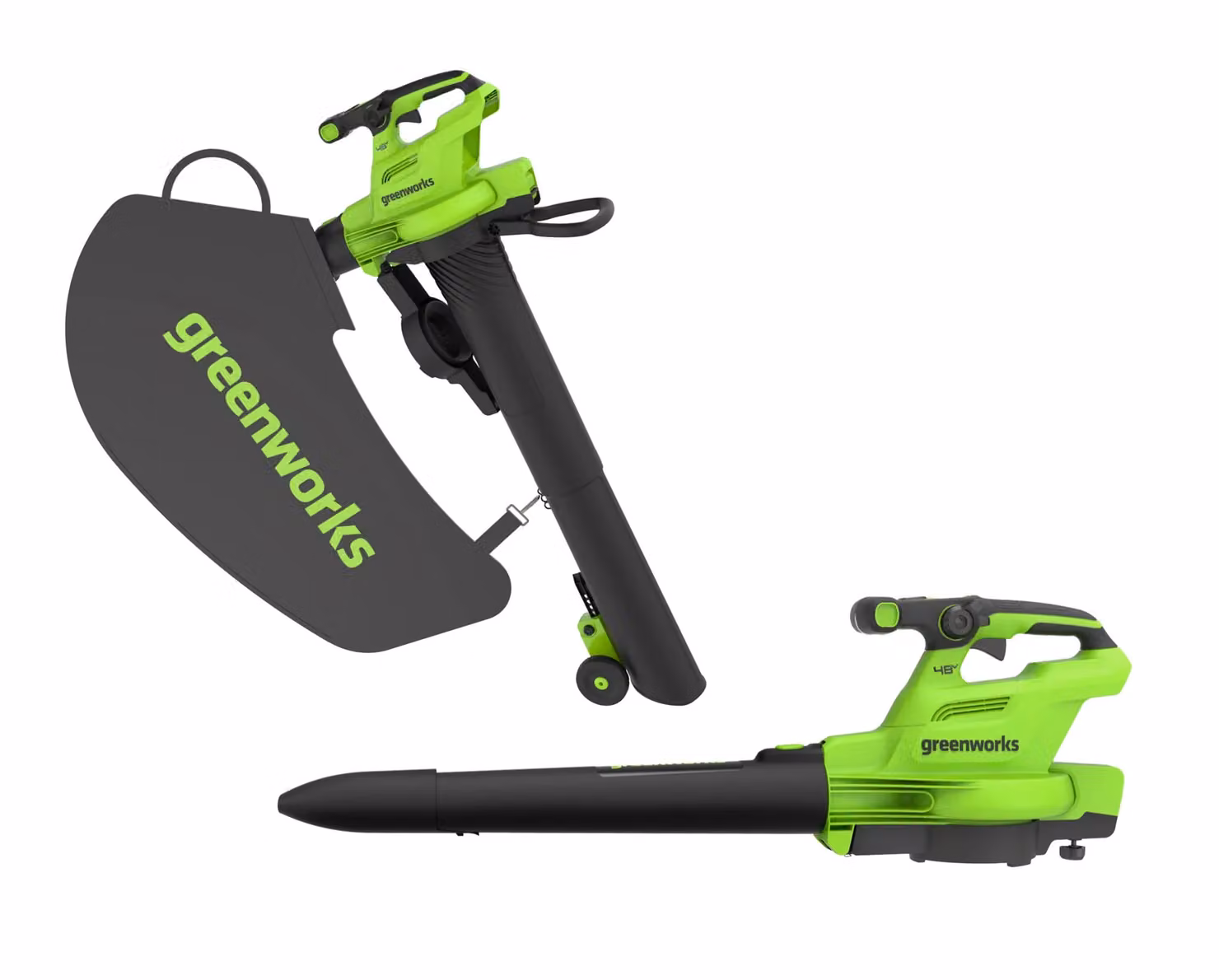 Soffiatore Aspiratore Greenworks 48V Colore Verde – 1