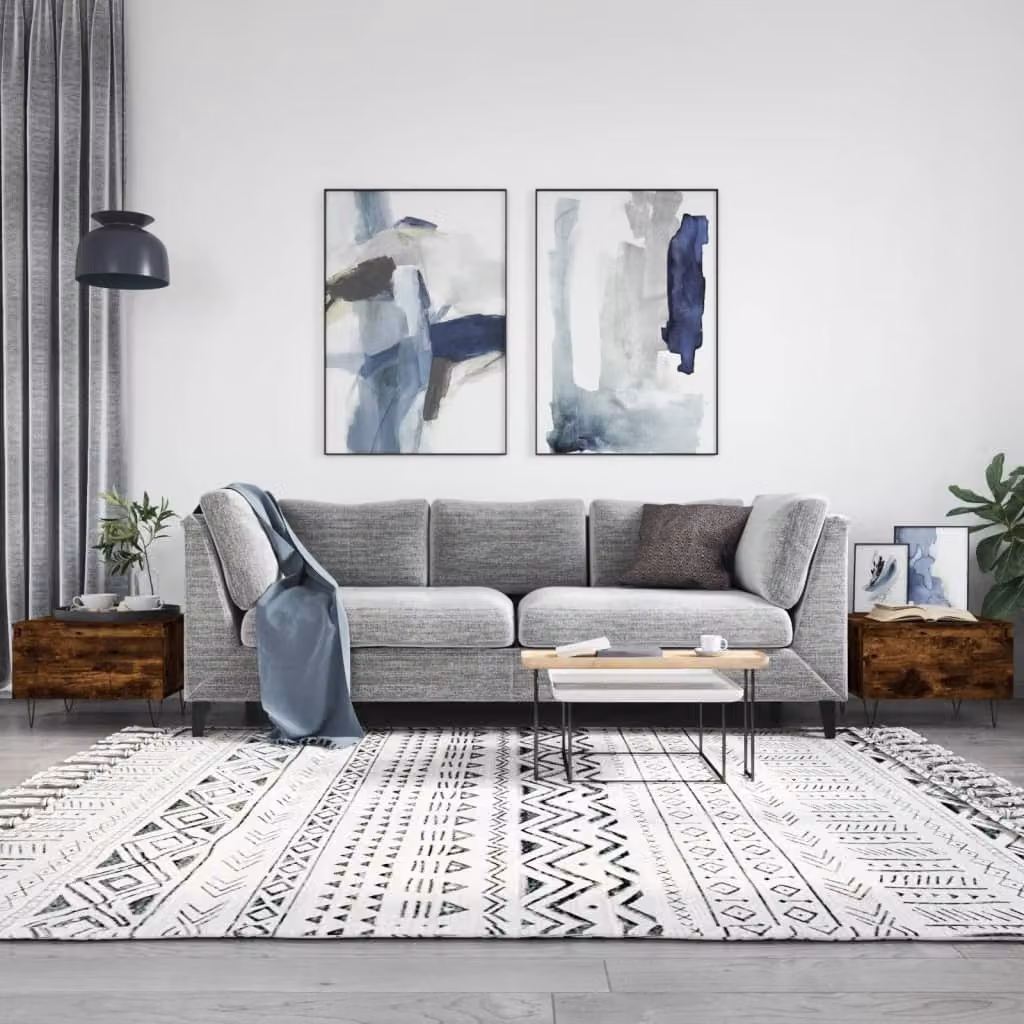 Maison Exclusive - Tavolini da salotto 2 pz. Rovere affumicato 50x46x35 cm Materiale ligneo