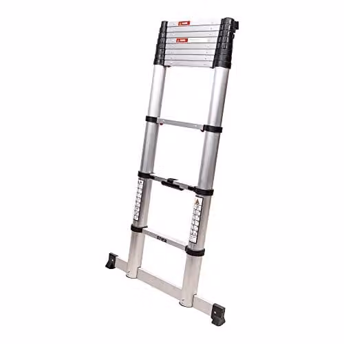 Scala telescopica STIER Premium 3,2 m 11 pioli, scala a gradini, scala pieghevole, scala a sfilo, alluminio di alta qualità, portata 150 kg, scala multiuso, antiscivolo, robusta