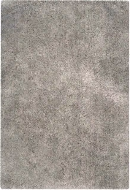 Tappeto a pelo lungo Bali in microfibra grigio argento