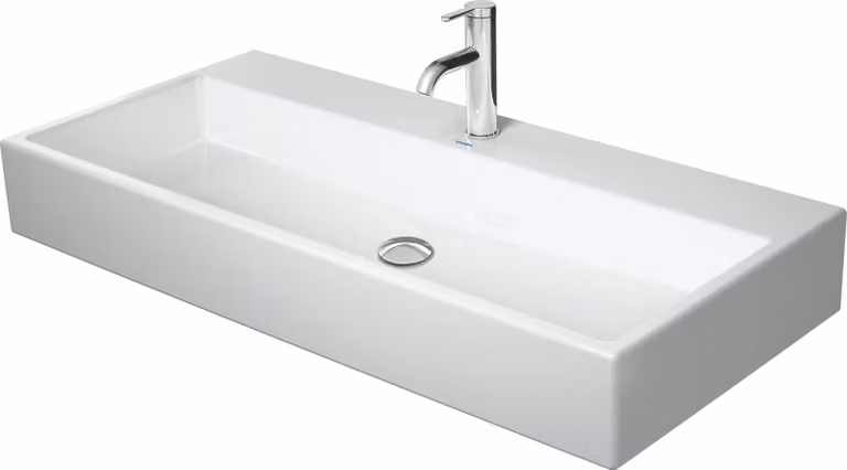 Duravit Vero Air Lavabo 100x47cm, sans trop-plein, avec table de robinetterie, 1 trou de robinet, rectifié, 23501000711, 23501000711