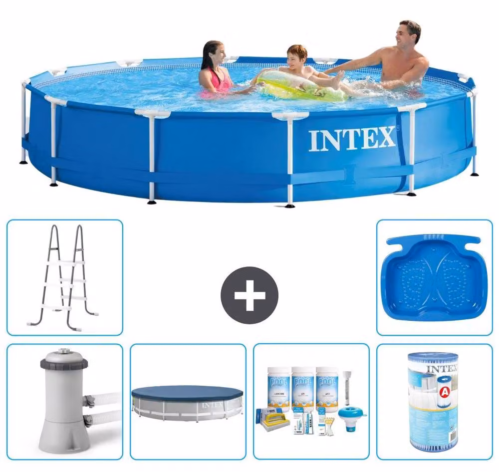 Piscina autoportante rettangolare - 366x76 cm - 7 pezzi - Modello S31727