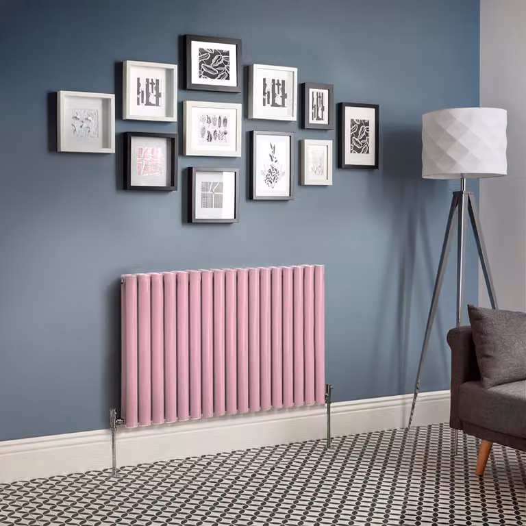 Radiatore di Design Orizzontale  Rosa -  635mm x 1000mm  - Pannello Doppio  - Revive