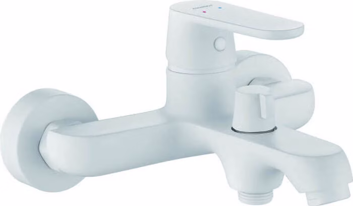 Miscelatore per vasca da bagno Miscelatore di design bianco Miscelatore per vasca da bagno a parete