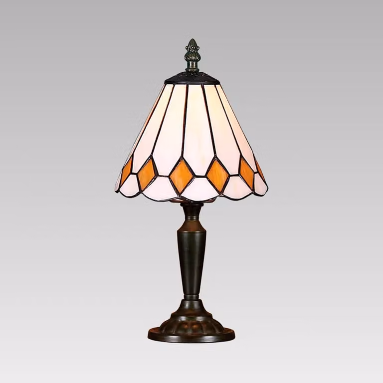 Lampada da tavolo TIFFANY 1xE14/40W marrone antico con interruttore