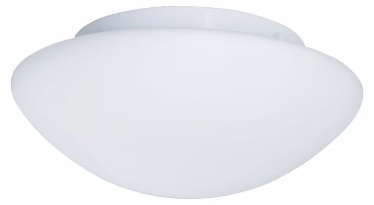 Plafoniera Contemporanea Tokio Acciaio Bianco Vetro 1 Luce E27