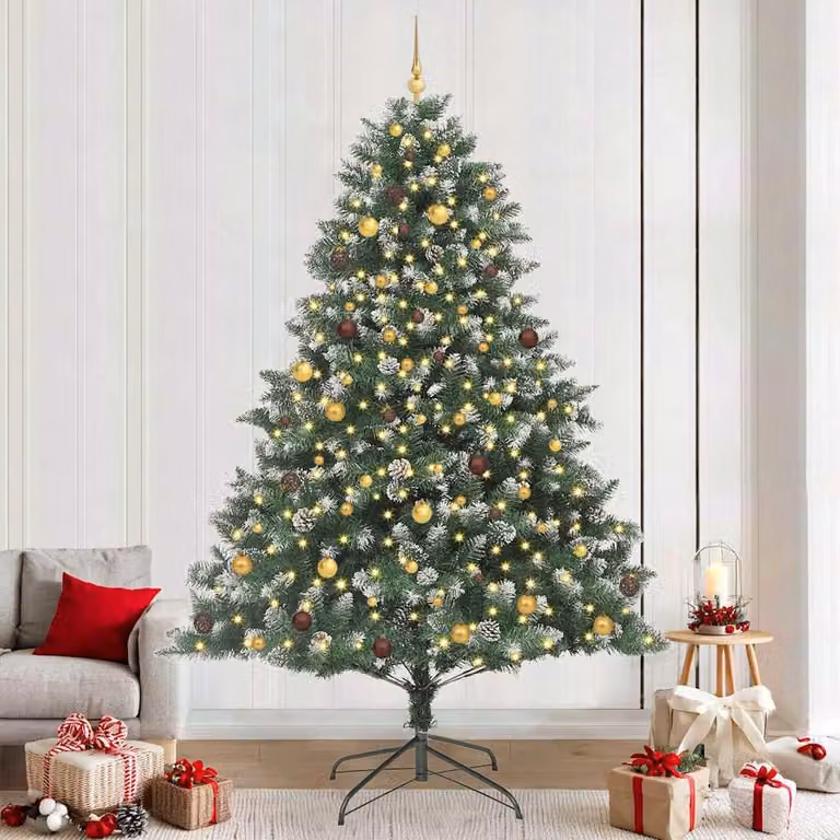 Maison Exclusive - Albero di Natale artificiale con 300 LED e supporto, verde, 240 cm