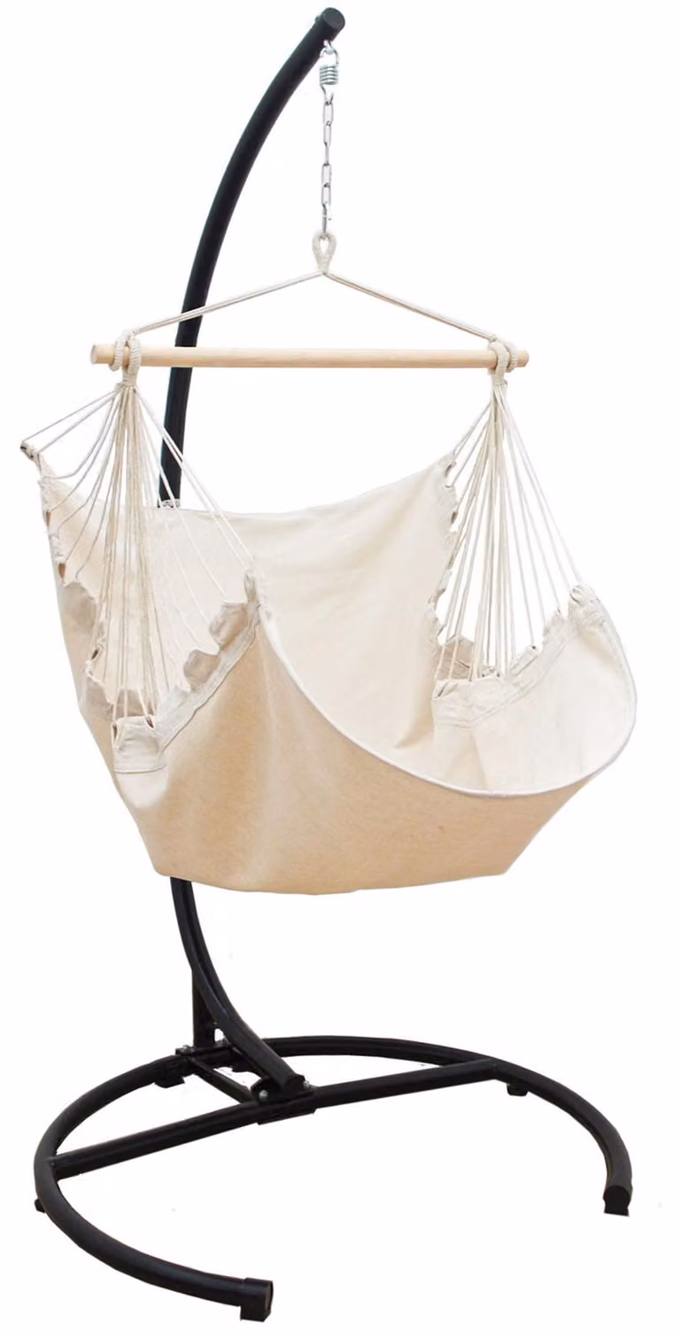 Sedia sospesa XL con struttura per esterni - supporto per sedia sospesa 210cm con sedia relax
