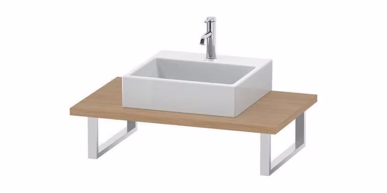 Console L-CUBE spessore 30 mm, 1 foro, 550 bianco opaco bianco opaco