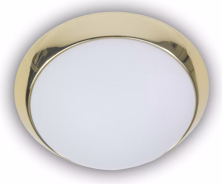 Plafoniera di design per camera da letto lampada rotonda Ø35cm anello decorativo ottone