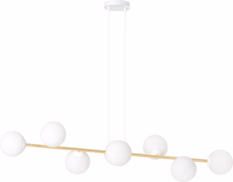 Lampadario da tavolo Emibig 8xE14 10W GRAVITY 8 bianco-oro 1242/8