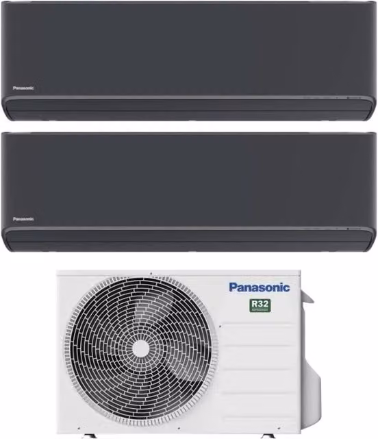 Condizionatore Dual Split Panasonic Etherea Dark 7+9 Grigio Antracite con Wi-Fi Integrato e Controllo via App Classe Energetica A+++ – 1