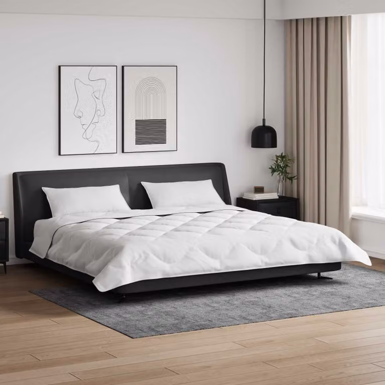 Set di 3 pezzi vidaXL composto da duvet invernale e cuscini in microfibra bianca per adulti