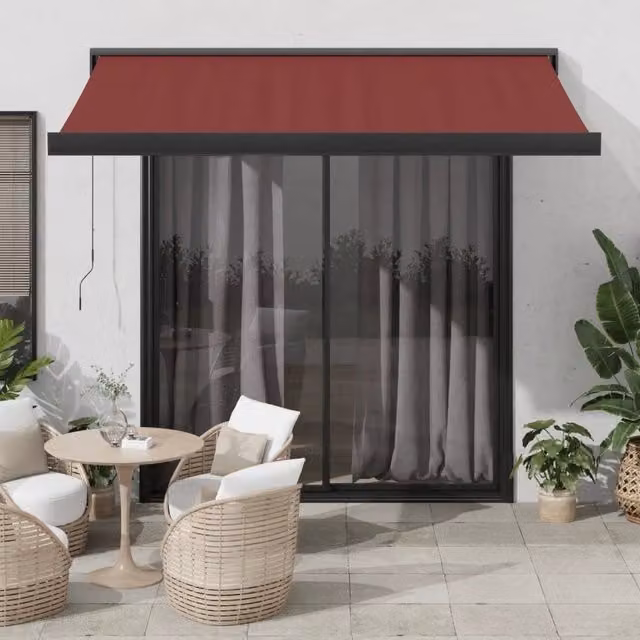 Tenda da Sole Retrattile Manuale Bordò 350x250 cm 3215319