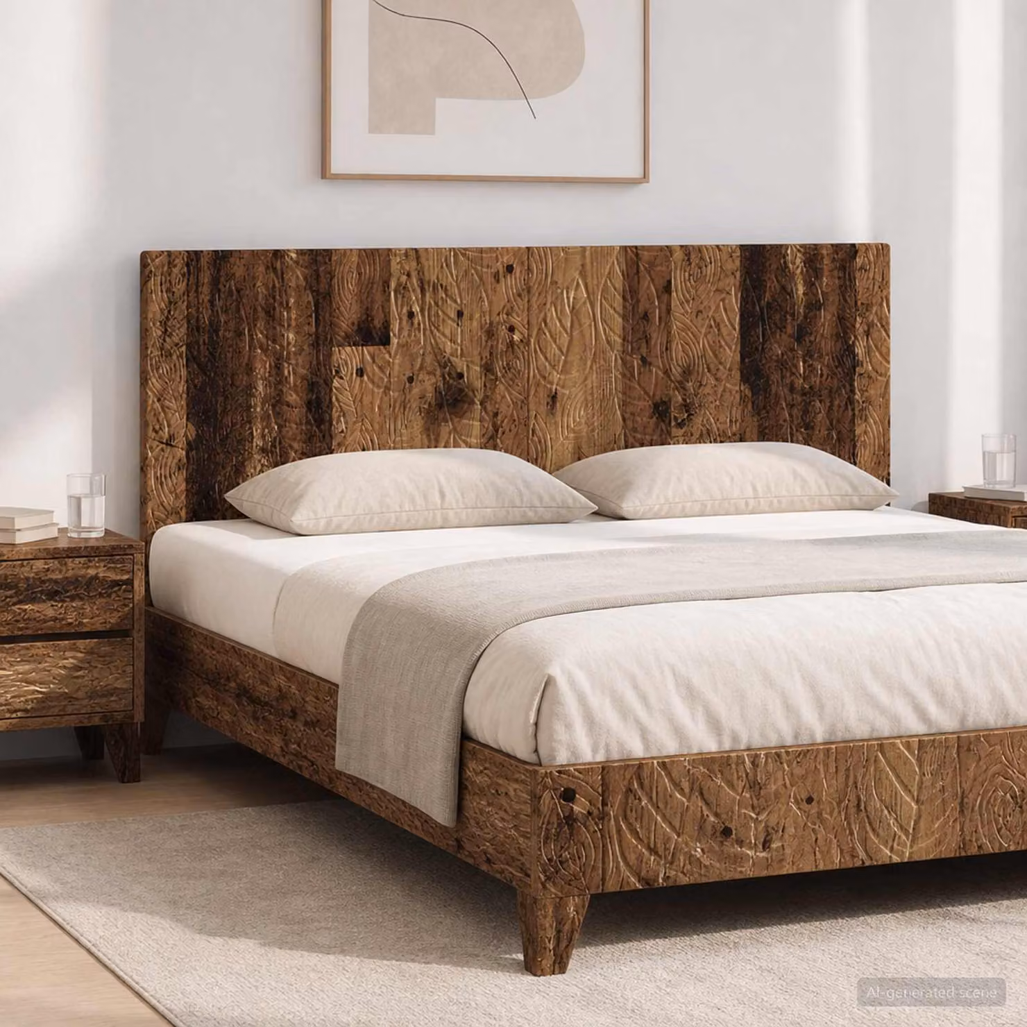 Testiera da muro vidaXL DELFT in legno antico marrone con ripiano integrato L 120 x H 50 x P 10,5 cm