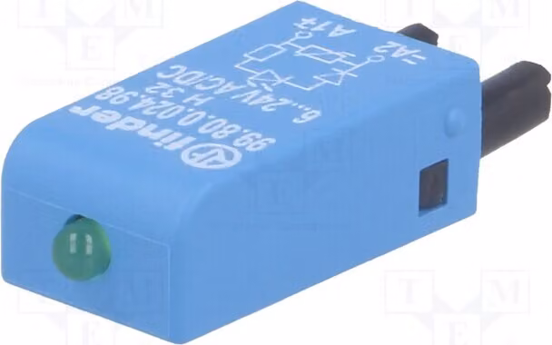 1 modulo di protezione 6/24VAC, 6/24VDC, codice prodotto: 99.80.0.024.98. Relè elettromagnetico - Accessorio