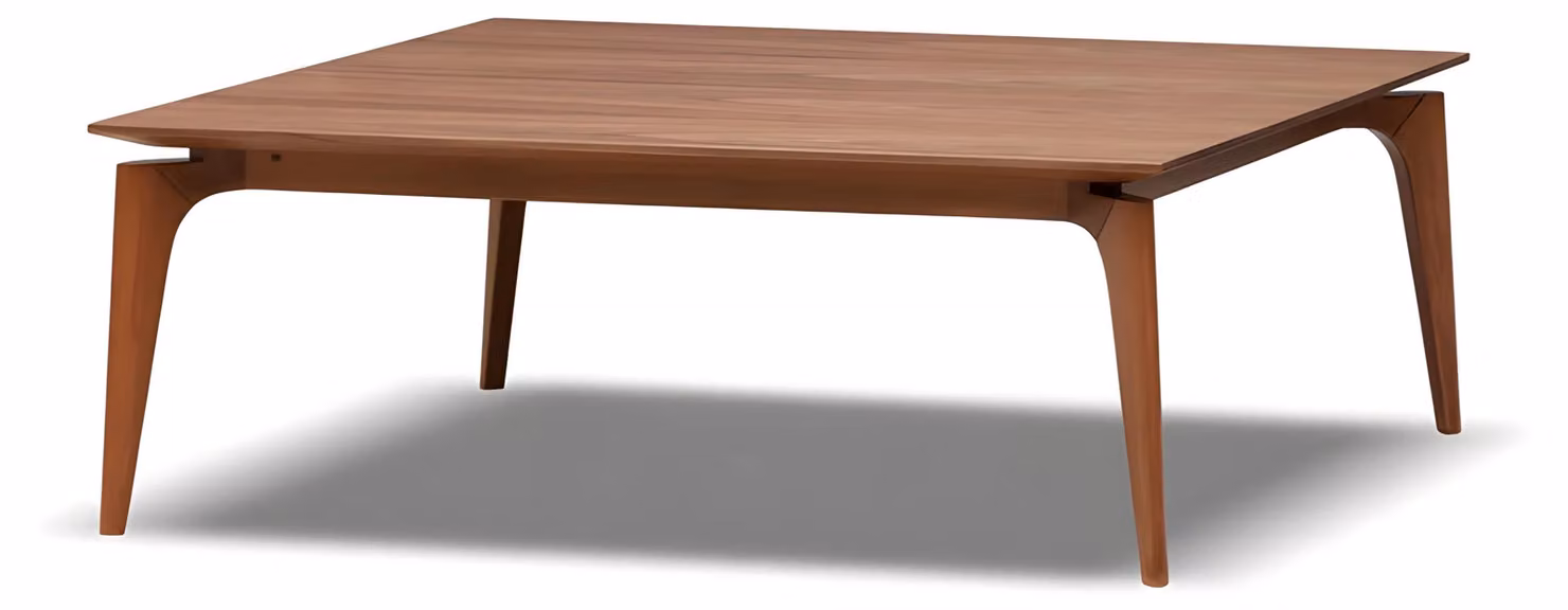 Eleganter Holztisch in warmem Braun für Wohnzimmer