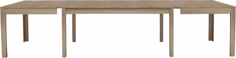 Milani Home - tavolo da pranzo allungabile 180-223-266-309-352 x 90 x 75 cm, legno di frassino, legno naturale
