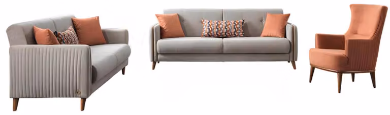 Luxus Sofagarnitur Couch Polster Möbel 3+3+1 Sessel Einrichtung Set Möbel