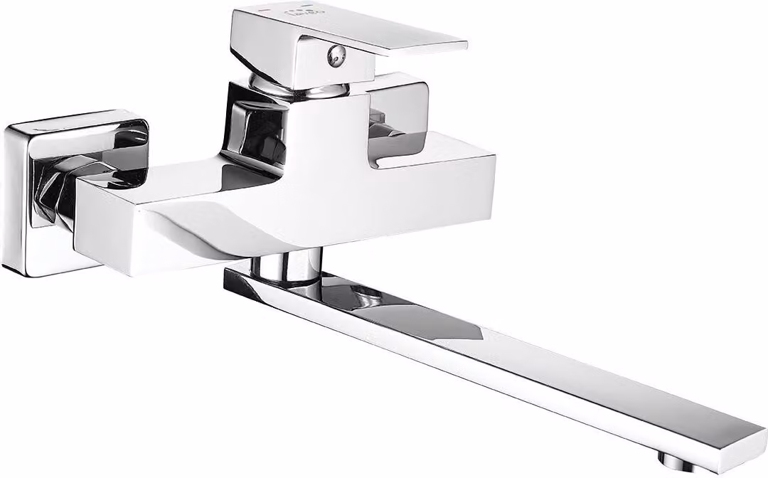Miscelatore per lavello design per montaggio a parete cromo